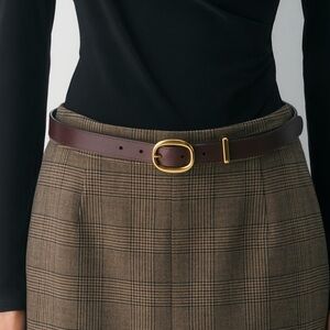 Aritzia Lifetime Solid Brass Leather Belt